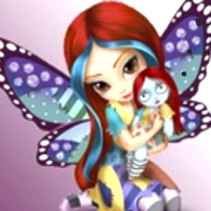 LOVELY Goth Faerie & Sally Doll Necklace!